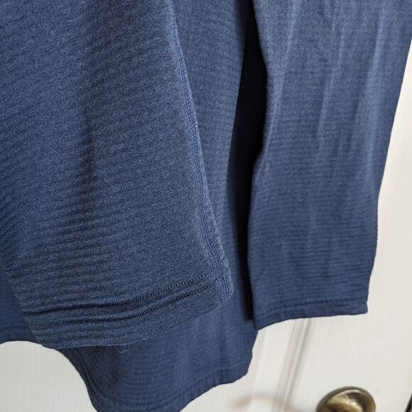 LANDS' END Quarter zip fleece Navy blue pull shirt XL @W - Picture 5 of 9